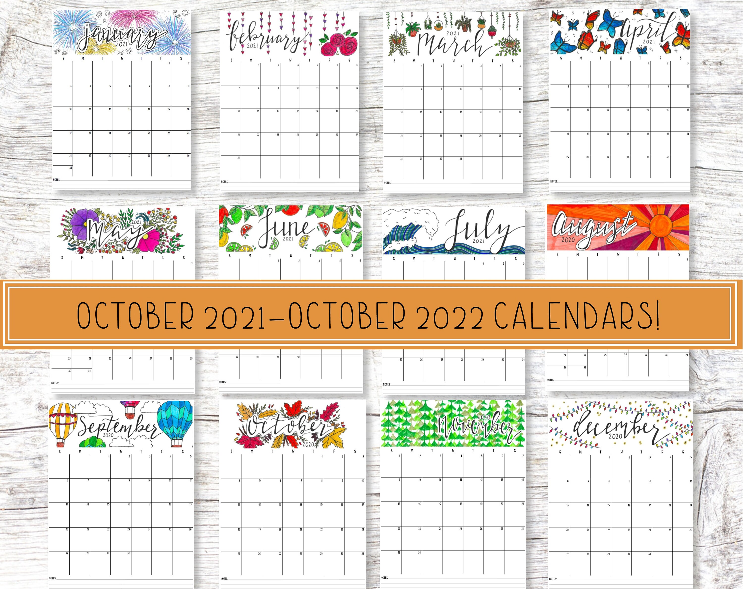 printable calendar 2021 desk calendar printable school etsy uk