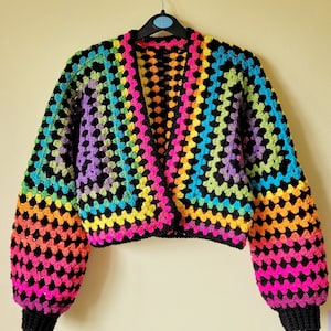 Crochet Pattern, Granny Hexagon Cardigan, crochet pdf file, Festival Crochet Pattern,