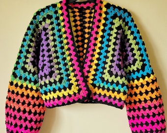 Modèle au crochet, cardigan hexagonal grand-mère, fichier pdf au crochet, modèle de crochet du festival,