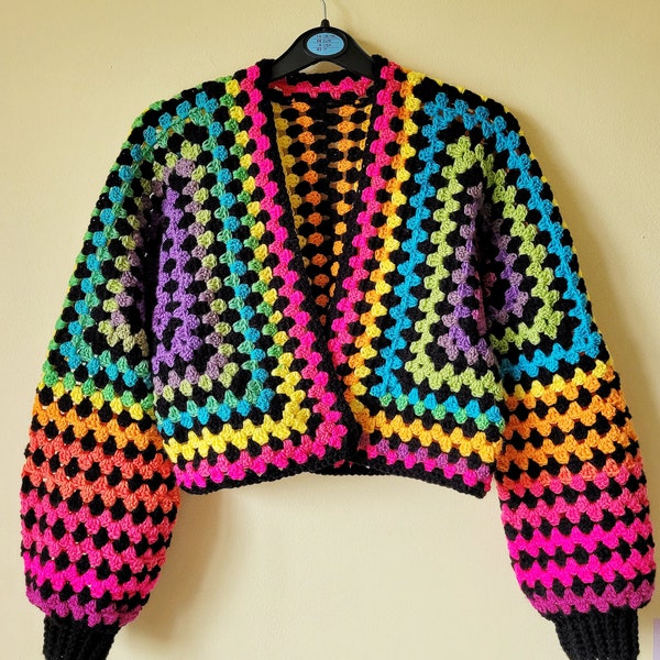 CROCHET PATTERN PDF, Granny Hexagon Cardigan, crochet pdf file, Festival Crochet Pattern,