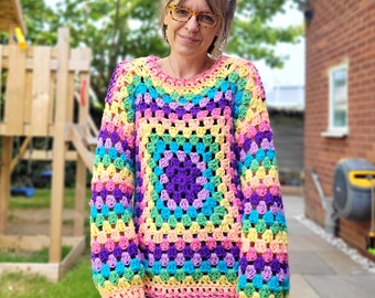 Classic Granny Sweater and Tee, crochet pattern, pdf file, crochet pdf