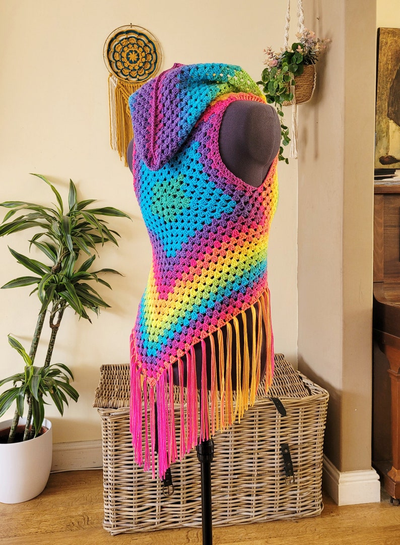 Boho Crochet Vest, Hippy vest, Festival clothes, Crochet garment, image 1