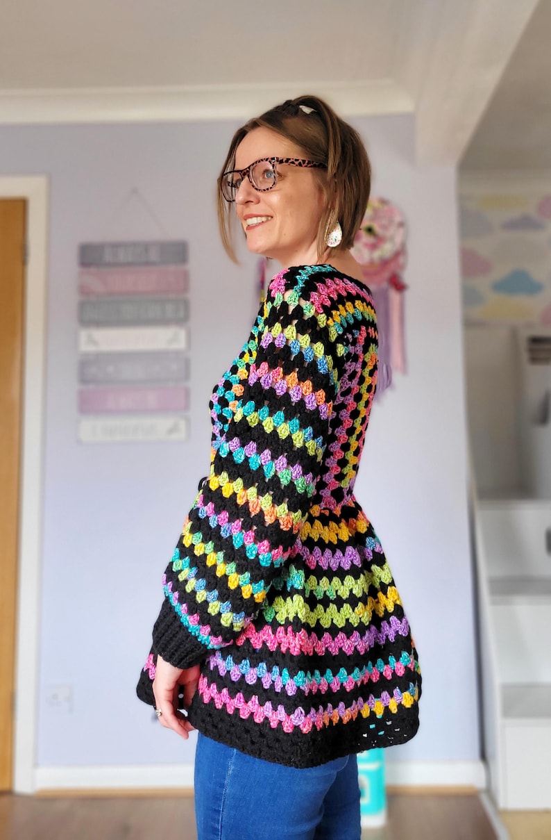 CROCHET PDF PATTERN, The Granny Peplum, Pdf File, crochet pattern, pdf pattern, Granny Square Top, image 12