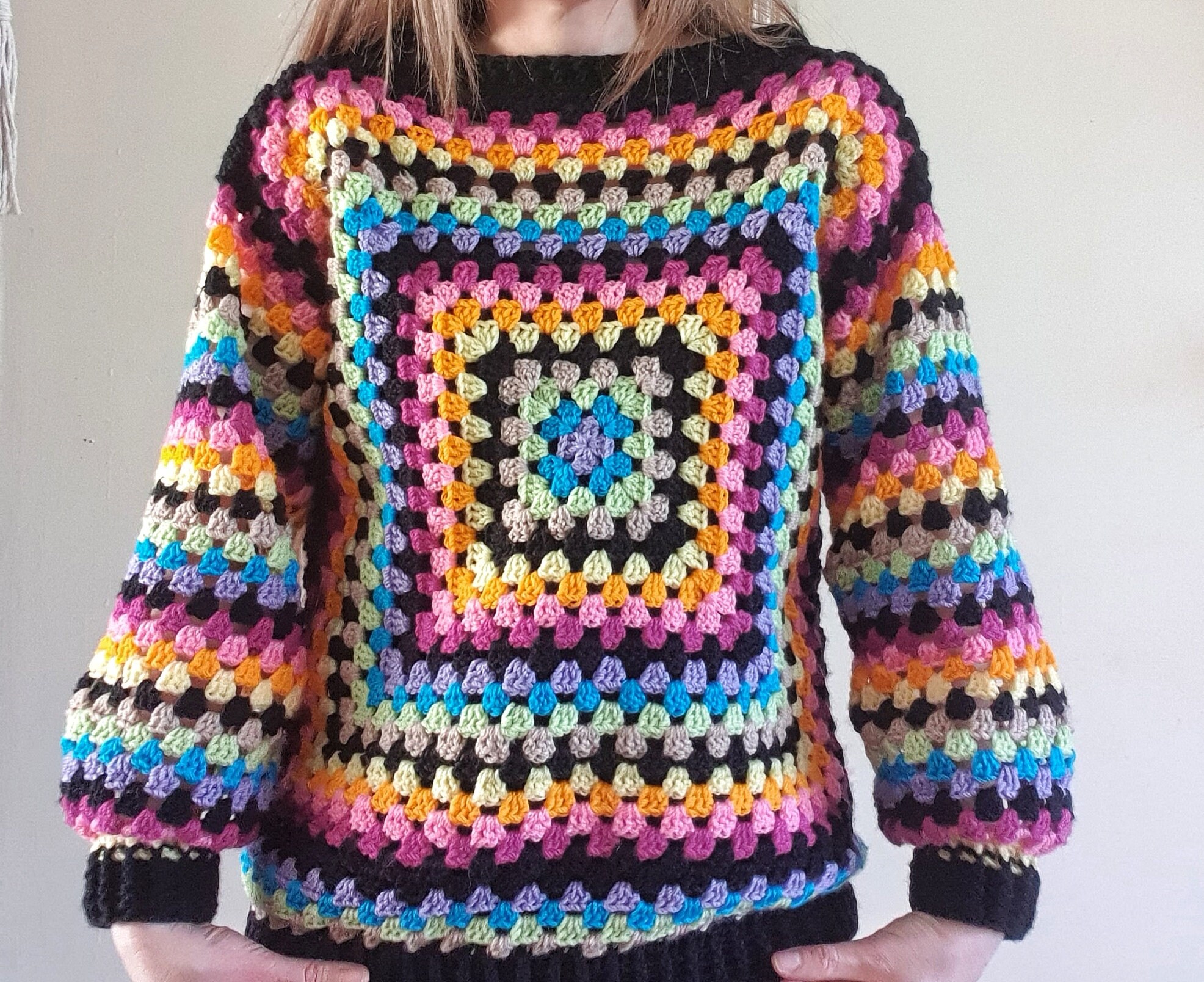 crochet granny jumper