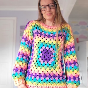 5 Pattern Bundle, Crochet Patterns, Crochet Bundle, Granny Square Sweater, Pattern PDF, Granny Square Pattern, Hexagon Cardigan, image 11