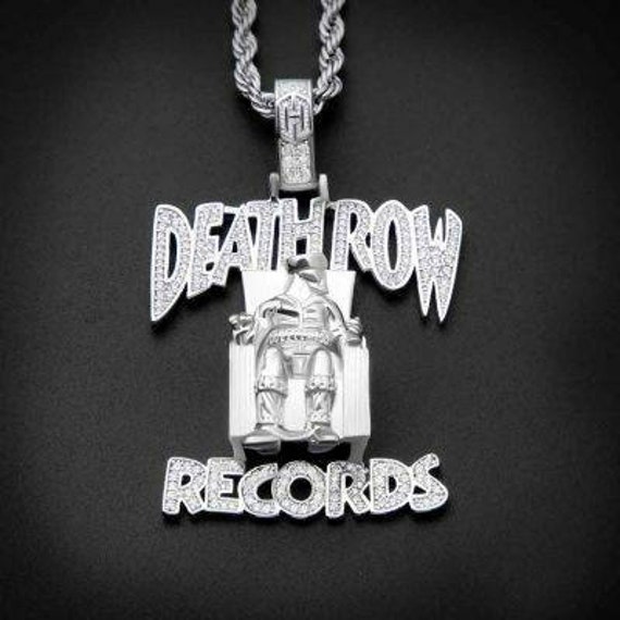 10K Gold Mens Diamond Deathrow Label Pendant 1.60 ct Snoop Dogg 2pac Dr.Dre  | eBay
