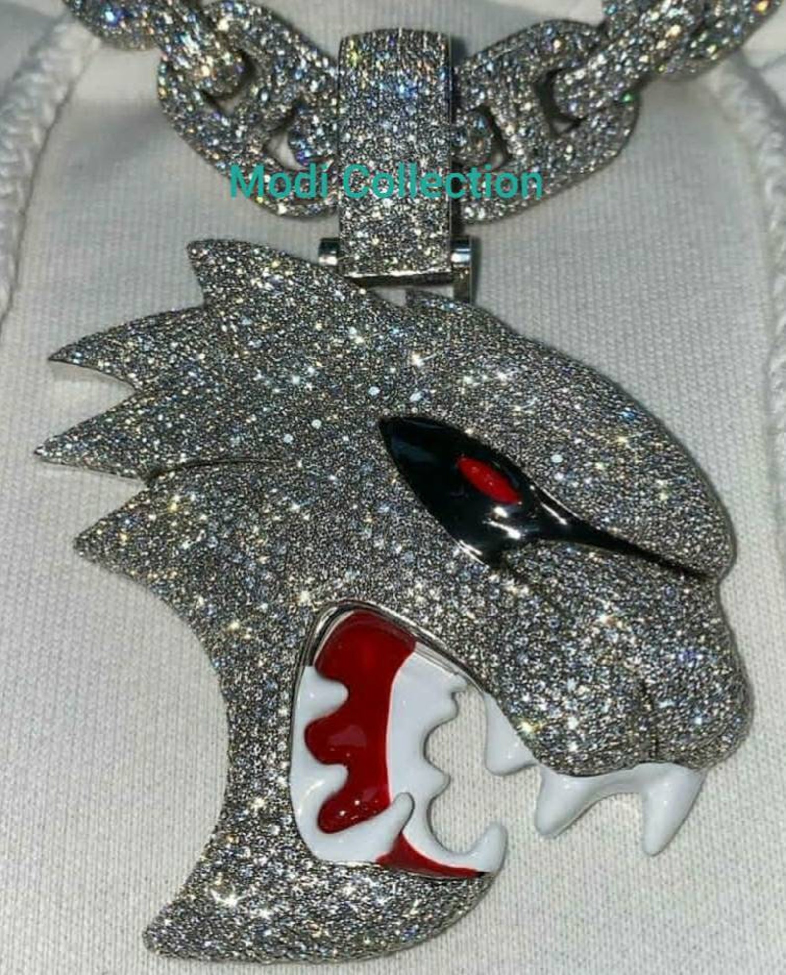 Custom Hellcat Cz Diamond Pendant 2 Inches Without Chain Etsy