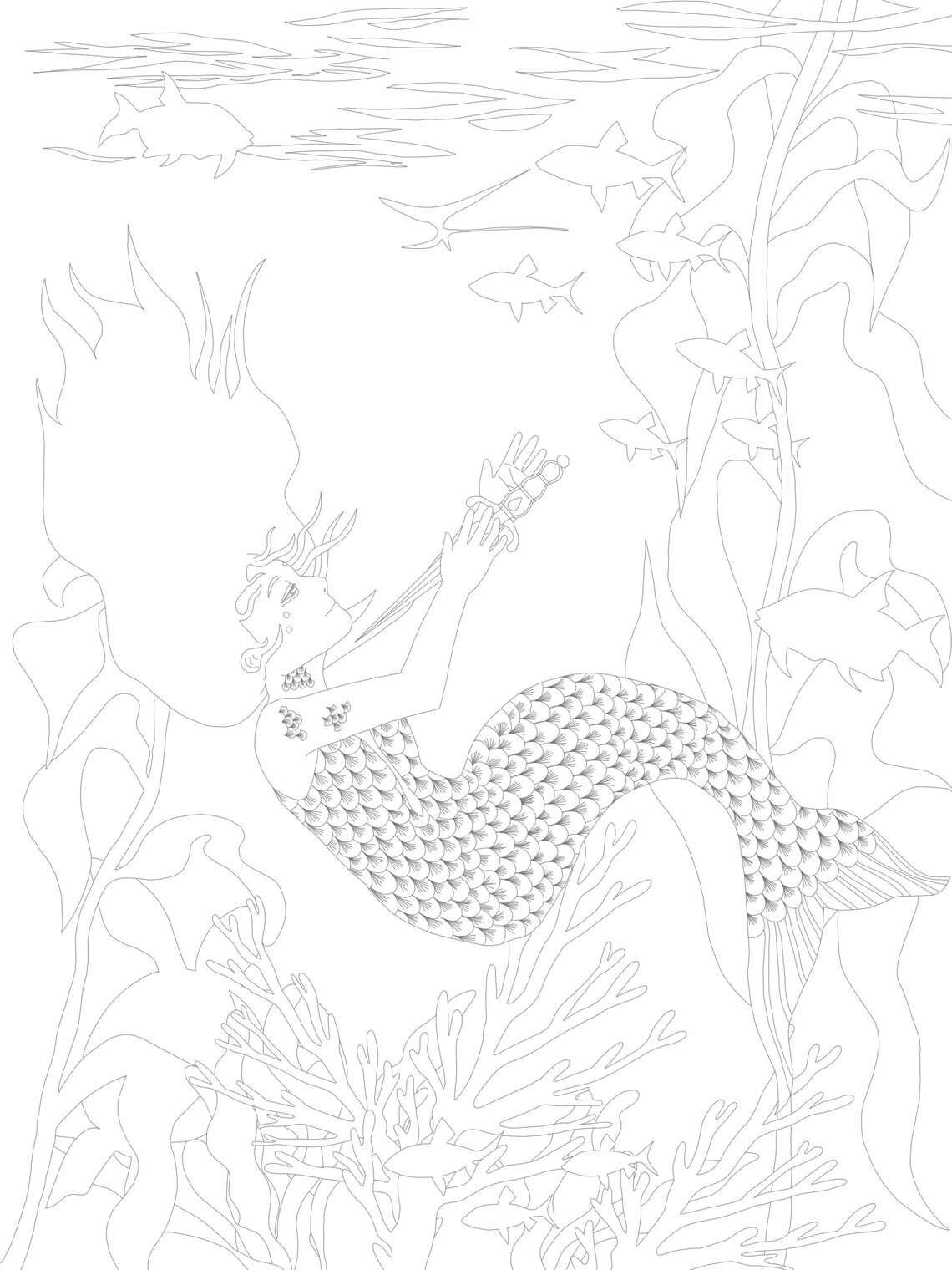 Coloring page for procreate Coloring sheet Adult coloring | Etsy