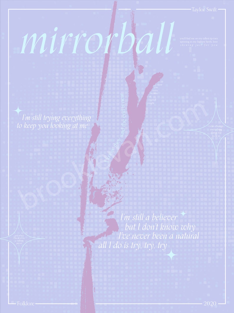 Mirrorball by Taylor Swift Poster Etsy 日本