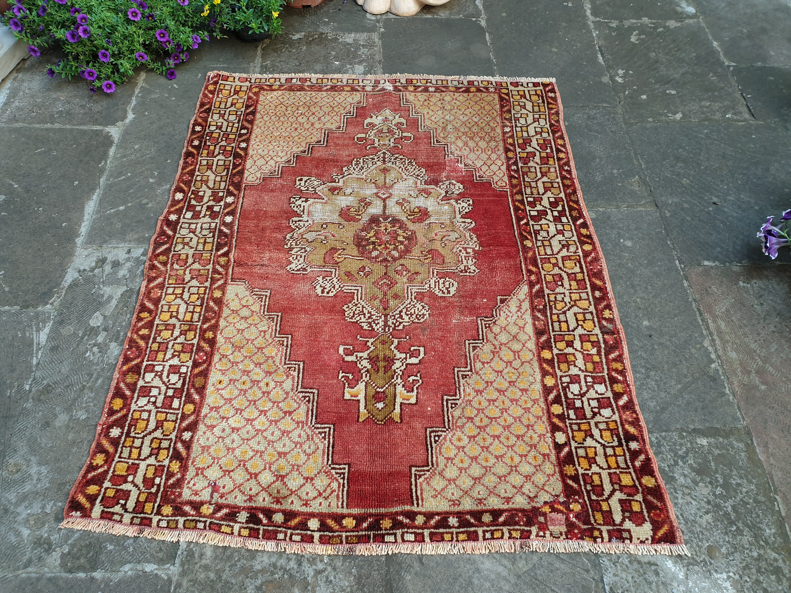 Roter Teppich 3'6 x 4'5 Füße Wohnzimmer | Etsy