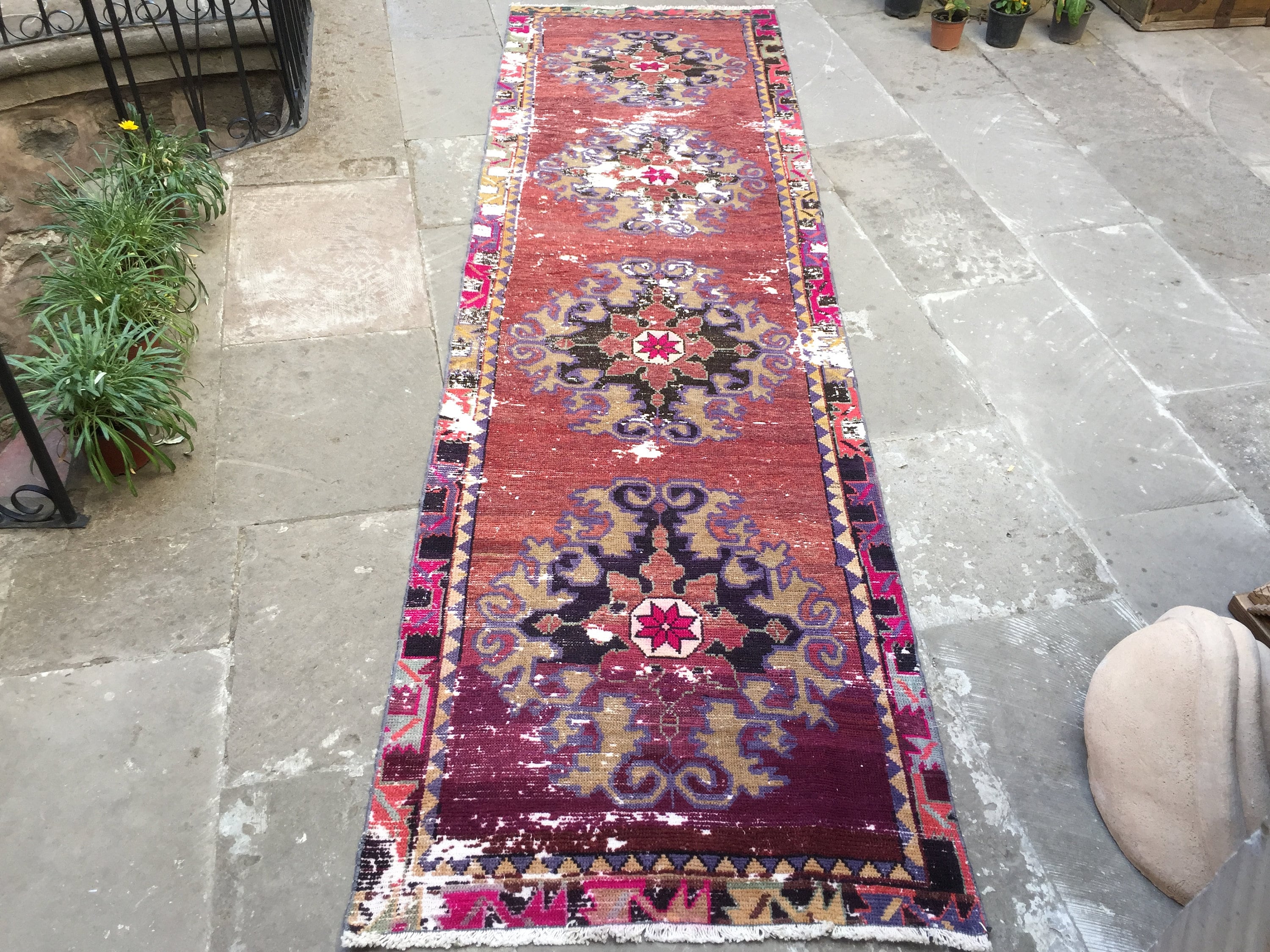 Old Vintage Runner Rug 2'10 x 10'2 ft Etsy