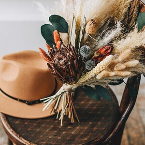 Boho bridal bouquet Wildflower dried bouquet Bridesmaid dried floral bouquet