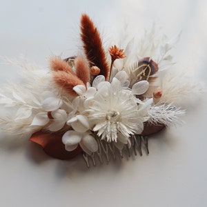 Bridal hair piece dried flowers Bridal hair accessories Wedding hair comb flowers  Bridal flower hair clips Bridal hair comb