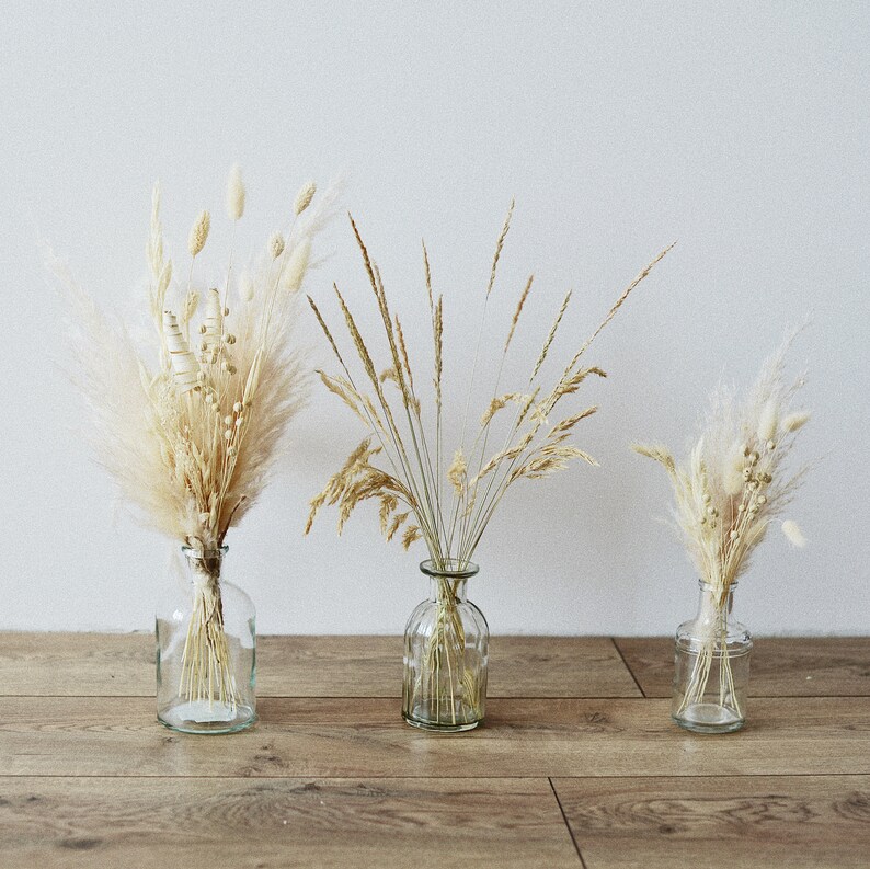 Small pampas grass Centerpiece dried flower bouquet Farmhouse Etsy