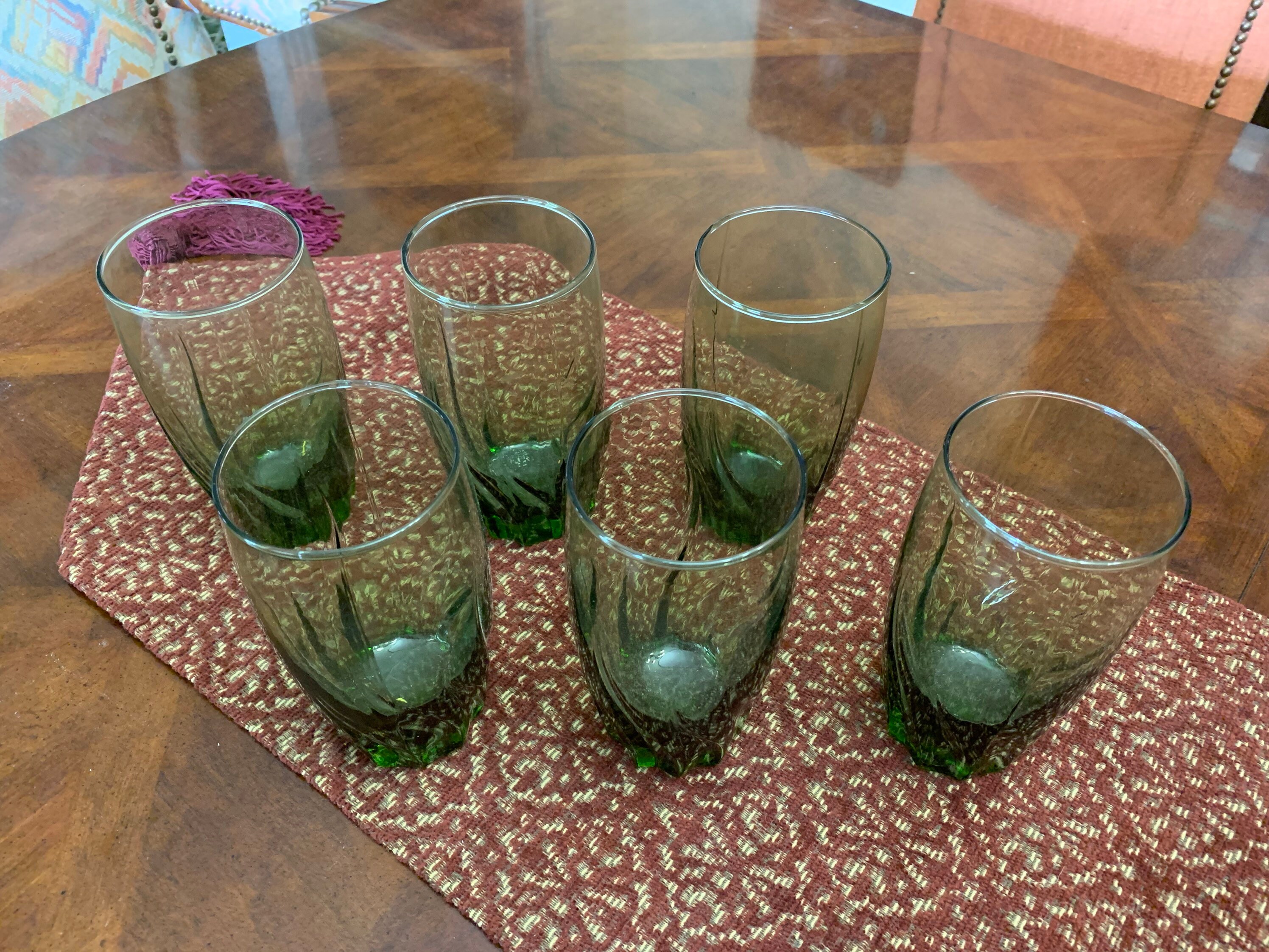 Central Park Ivy Green Tea Glasses by Anchor Hocking Etsy