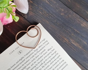 Personalized Wire Bookmark, Heart Bookmark , Corner Bookmark , Gift for booklover Gift for friend, Custom Metal Bookmark, Mothers Day Gift