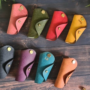 Portachiavi in pelle, organizer per chiavi, regalo per la festa della mamma, portachiavi in pelle, astuccio per chiavi, regalo personalizzato, anniversario in pelle, prodotto nel Regno Unito