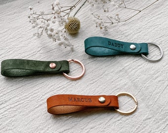 Personalised Leather Keyring, Keychain ,Mother&#39;s Day Gift , Key fob, Key chain,  Gifts for her and him, Anniversary Gift, Birthday Gift