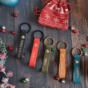 Personalised Leather Keyring
