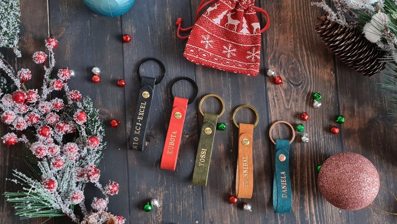 Personalised Leather Keyring