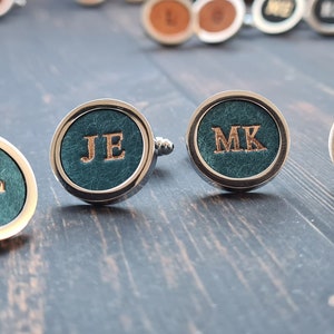 Leather Cufflinks, Personalised Gift for Him, Leather 3rd Anniversary Gift, Personalised Groomsmen Gift, Christmas Gify, Groomsmen Gifts UK