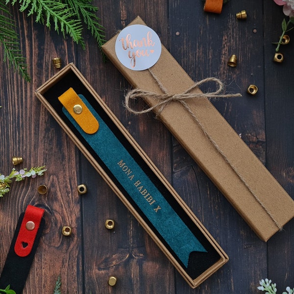 Personalised Leather Bookmark, Gift for Mum Dad, Personalised Mother's Day Gift, Gift for Him Her, Birthday Gift, Anniversary Gift