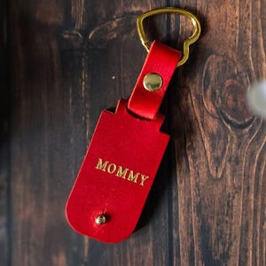 Porte-clés photo personnalisé dans un étui en cuir + initiales, souvenir de la fête des mères, cadeau pour un nouveau papa, porte-clés photo personnalisé, fabriqué au Royaume-Uni
