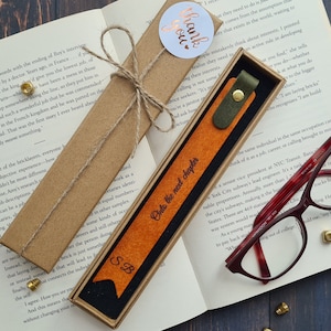 Personalised Leather Bookmark