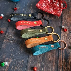 Personalised Leather Keyring