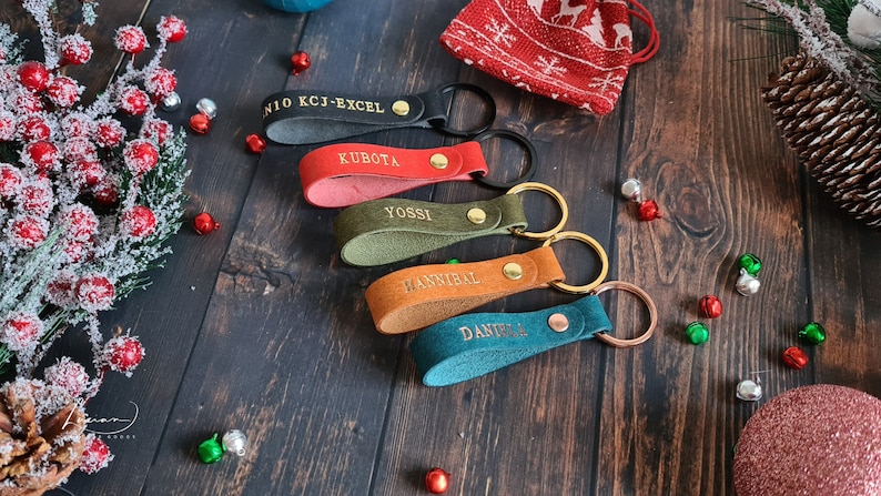 Personalised Leather Keyring