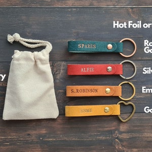 Personalised Leather Keyring