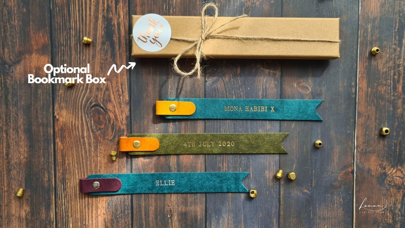 Personalised Leather Bookmark