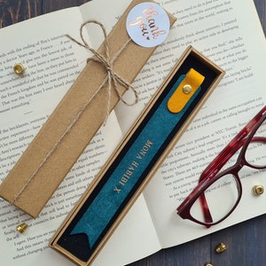 Personalised Leather Bookmark