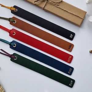 Marcapáginas de cuero personalizado, regalos de aniversario, regalo personalizado, para él, regalo para ella, regalo del día de la madre