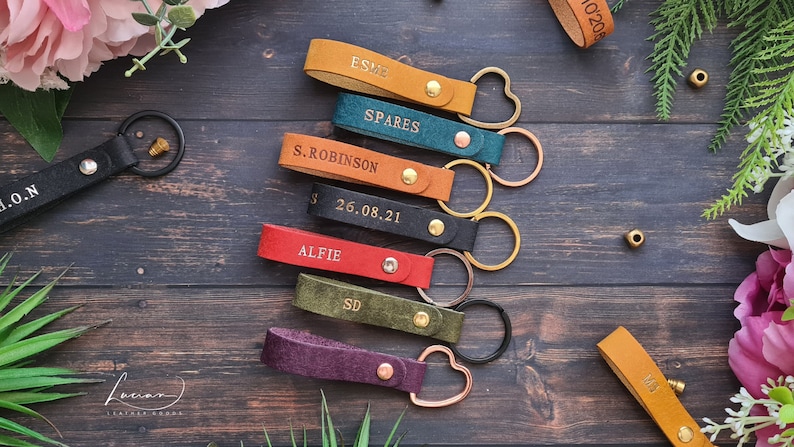 Personalised Leather Keyring