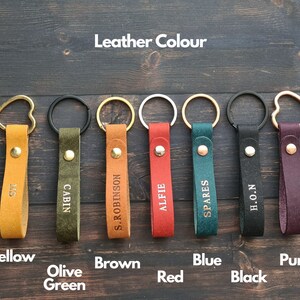 Personalised Leather Keyring