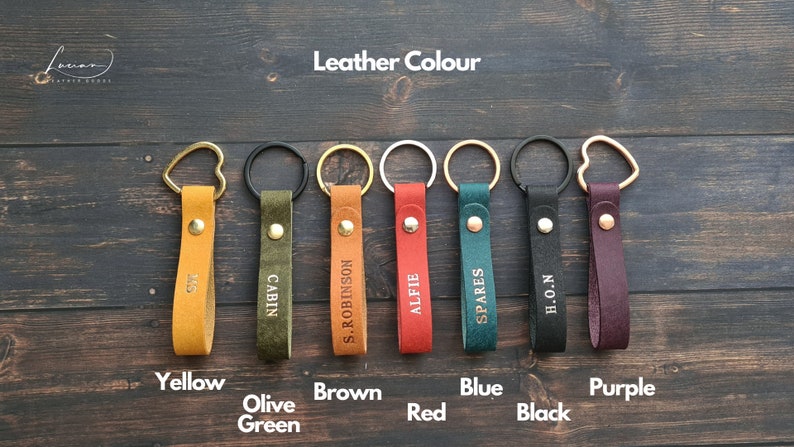 Personalised Leather Keyring