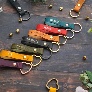 Personalised Leather Keyring