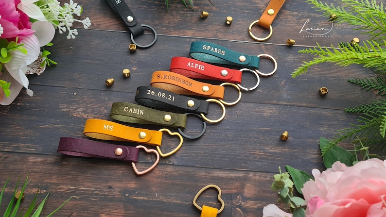 Personalised Leather Keyring