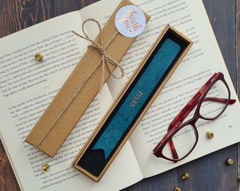 Personalised Bookmark, Leather Bookmark, Named Bookmark, 3rd Anniversary gift, Teacher Gift , Special Birthday Gifts, Father’s Day Gift