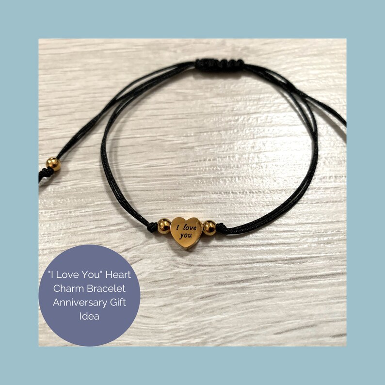 I Love You Bracelet, I Love You Jewelry, Anniversary Gift for Wife
