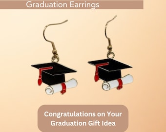 Graduation Gifts for Her, Graduation Earrings, Graduated Celebration, Class of 2026 Gift, University Graduation Gift, Graduation Hat Earring