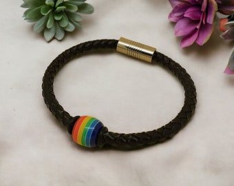 Regenbogen Perlenarmband, Pride Geschenke, Coming Out Geschenk, Pride Schmuck, Pride Armband, Regenbogen Pride Armband, Gay Geschenke für Männer, LGBTQ Geschenk