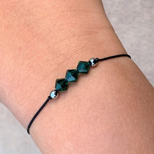 May Birthstone Bracelet, Emerald Birthstone Bracelet, May Birthday Gift for Wife, Taurus Birthday Gift, Emerald Jewelry Birthstone Gift,