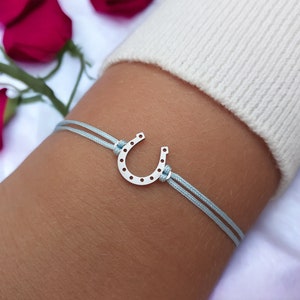 Horseshoe Bracelet Lucky Horseshoe Charm Horse Equestrian Bracelet Horse Gift for Woman Horse Mum Gift Horse Gift for Girl, Horseshoe Gift