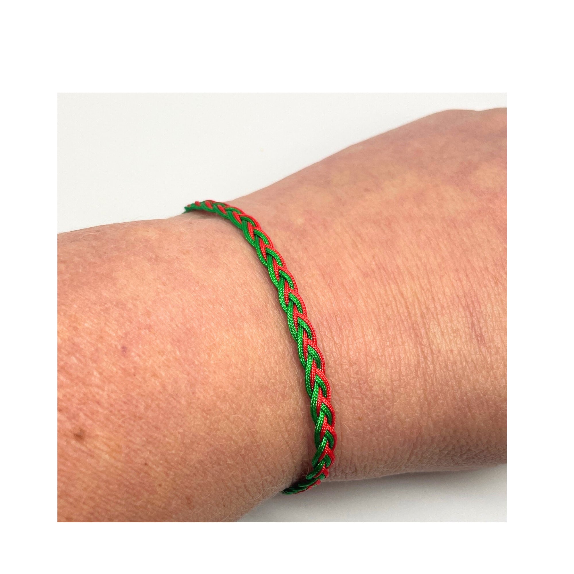 Italy Spain Soccer Fan Leather Braided Bracelet - Unisex Wristband, Triple Cord Bangle 11 thumbnail image