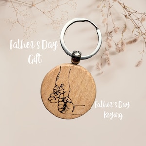 Fathers Day Keyring, Sentimental Gift for Dad, Unique Keepsake Keychain, Fathers Day Gift From Son in Heaven, Our First Fathers Day Together