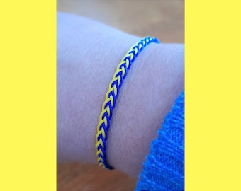 Handwoven Ukraine Bracelet, Ukranian Flag Colour Bracelet, Donations Given, Jewelry Blue Yellow Bracelet Men / Womens Bracelet