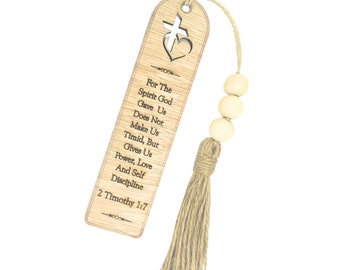Christian Scripture Bookmark, Faith-Based Gift for Book Lovers, Encouragement Gift for Bookworms, Communion Gift for Boys Christian Gift