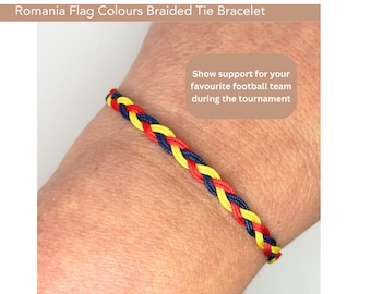 Romania Team Bracelet, Blue Yellow and Red Bracelet, Patriotic Romania Bracelet, Gift for Romanian Football Lover